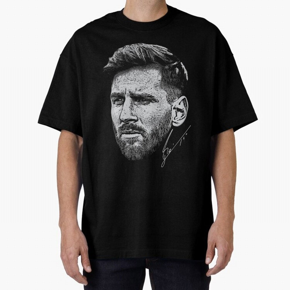 Lionel Messi Signed Boxy T-Shirt Celebrate Football Dreams Across FIFA World Cup 2026 USA Canada Mexico Inspired by Mbappe, England, France and Netherlands Energy, Supporter Pride, Iconic Celebrations, Legendary Names and Global Match Day Energy;