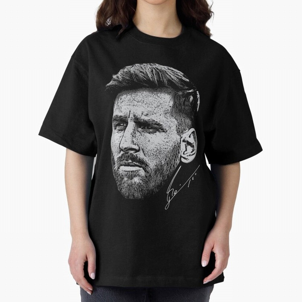 Lionel Messi Signed Boxy T-Shirt Celebrate Football Dreams Across FIFA World Cup 2026 USA Canada Mexico Inspired by Mbappe, England, France and Netherlands Energy, Supporter Pride, Iconic Celebrations, Legendary Names and Global Match Day Energy;