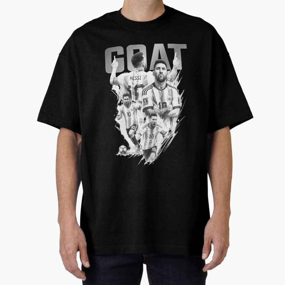 BLACK WHITE GOAT Lionel Messi watercolor illustration Classic T-Shirt Fuel Your Fan Pride for FIFA World Cup 2026 Group Stage Connected to Cristiano Ronaldo, Haaland and CR7, England Energy, Goal Celebration Energy, Supporter Heritage, Football