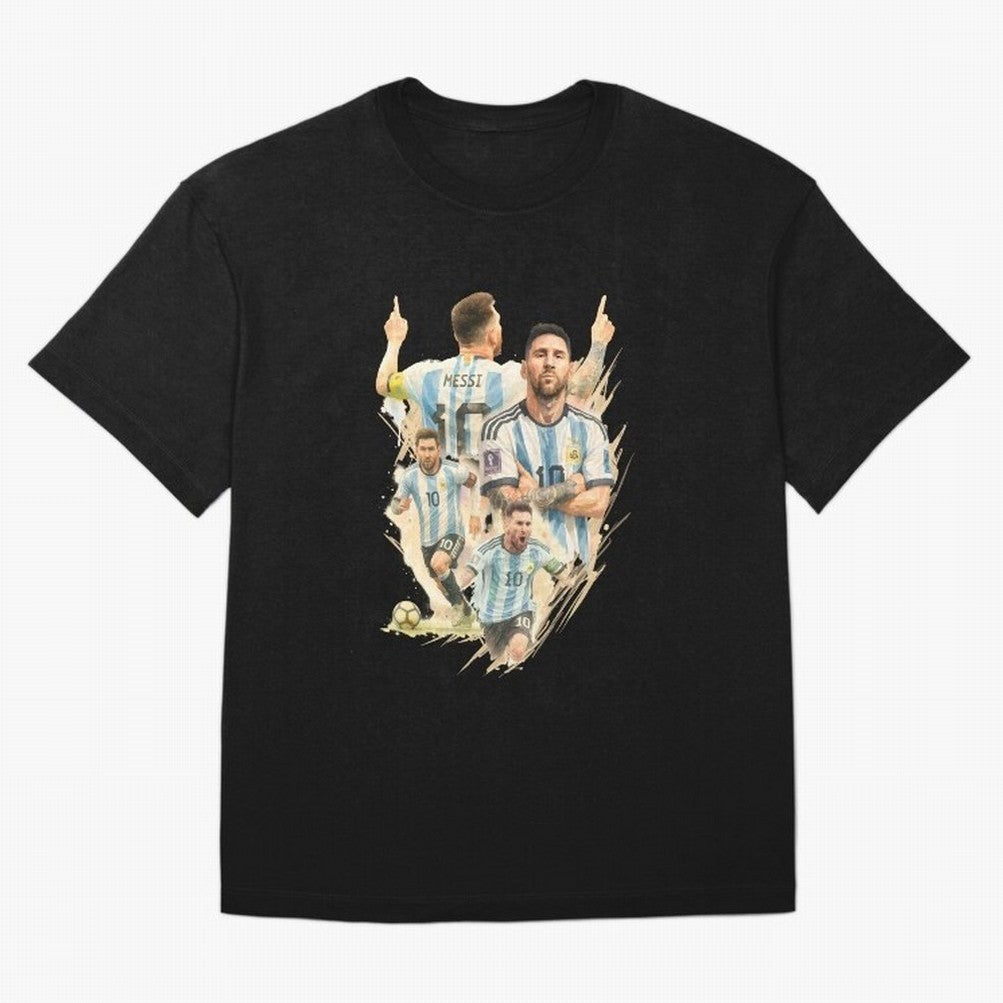 Lionel Messi watercolor illustration art Classic T-Shirt Make Game Day About FIFA World Cup 2026 for Fans of Haaland and Mbappe and England and Germany, Bringing Stadium Chants, National Pride, Trophy Dreams and Unforgettable Football Memories;
