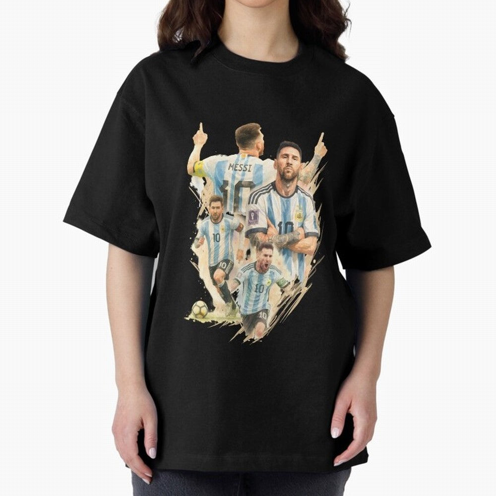 Lionel Messi watercolor illustration art Classic T-Shirt Make Game Day About FIFA World Cup 2026 for Fans of Haaland and Mbappe and England and Germany, Bringing Stadium Chants, National Pride, Trophy Dreams and Unforgettable Football Memories;