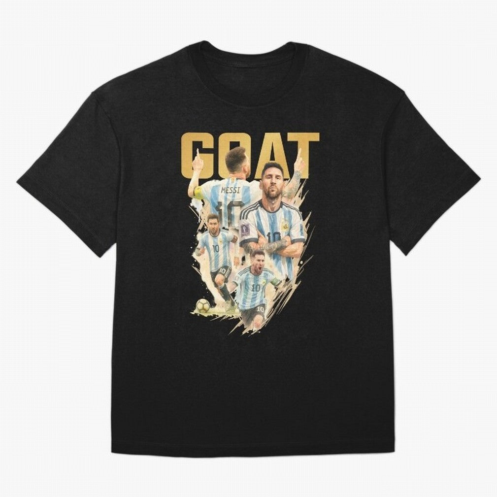 GOAT Lionel Messi watercolor illustration Oversized T-Shirt Showcase Global Football Passion for FIFA World Cup 2026, Built around Messi, Brazil, Global Supporter Spirit, Legendary Goals, National Colors and Tournament Celebration; Perfect for