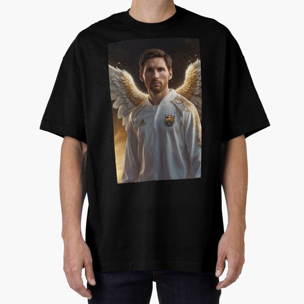 Lionel Messi An Ange Oversized T-Shirt Back the Journey through Global Football Passion for FIFA World Cup 2026 Group Stage, Connected to CR7 and Messi, Germany, Match Day Excitement, Supporter Culture, Golden Goals and Global Football Passion;