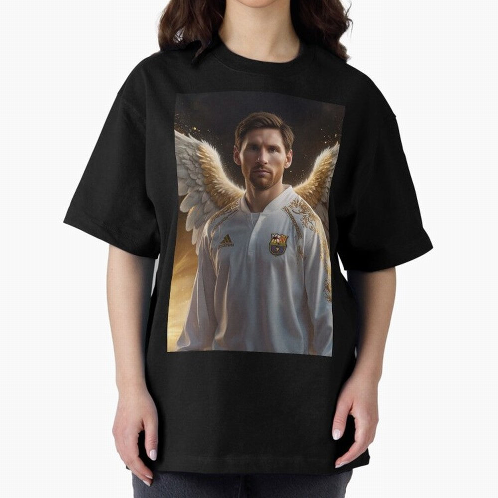 Lionel Messi An Ange Oversized T-Shirt Back the Journey through Global Football Passion for FIFA World Cup 2026 Group Stage, Connected to CR7 and Messi, Germany, Match Day Excitement, Supporter Culture, Golden Goals and Global Football Passion;