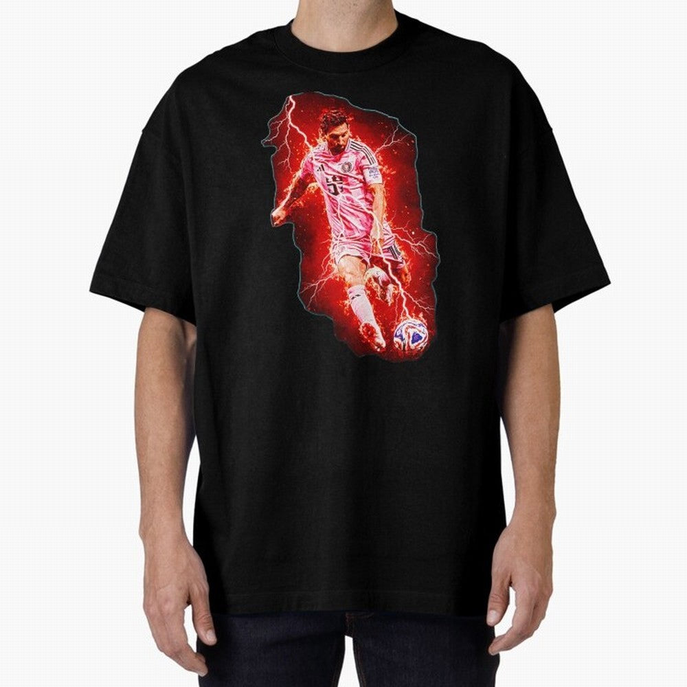 Messi The Goat (HD) High Definition Design | Exclusive Fanart Oversized T-Shirt Share Match Day Hype around FIFA World Cup 2026, Messi and Cristiano Ronaldo, Brazil, Goal Celebration Energy, Supporter Heritage, Football Icons and Worldwide