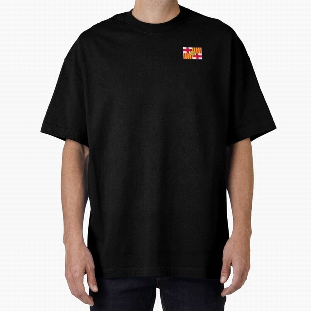 Vintage Catalan Football Heritage Flag Oversized T-Shirt Upgrade Match Day Hype around FIFA World Cup 2026 USA Canada Mexico, CR7, Brazil, Portugal and Argentina, Worldwide Fan Energy, Dramatic Goals, Stadium Lights and Championship Celebrations;