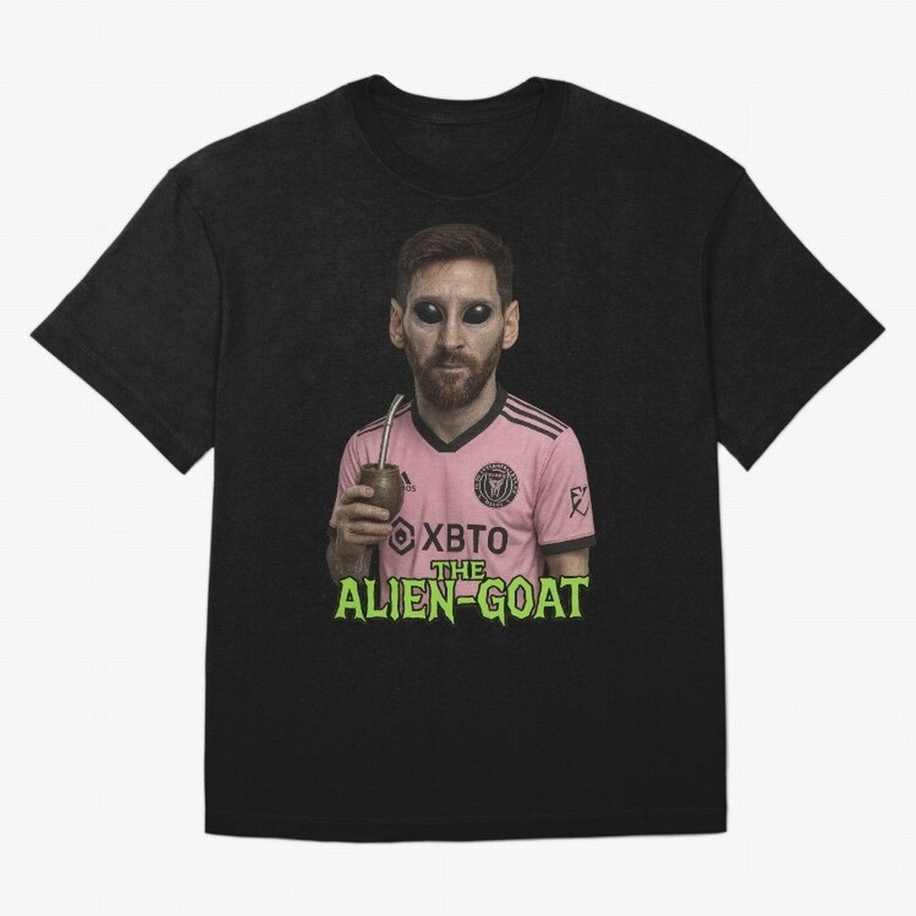 Messi Alien-GOAT: Extraterrestrial Fusion and Messi The Goat Inter Miami Jersey Classic T-Shirt Support Your Favorite Stars during Match Day Hype around FIFA World Cup 2026, Messi, England, France and Netherlands, Vintage Soccer Flavor, Modern
