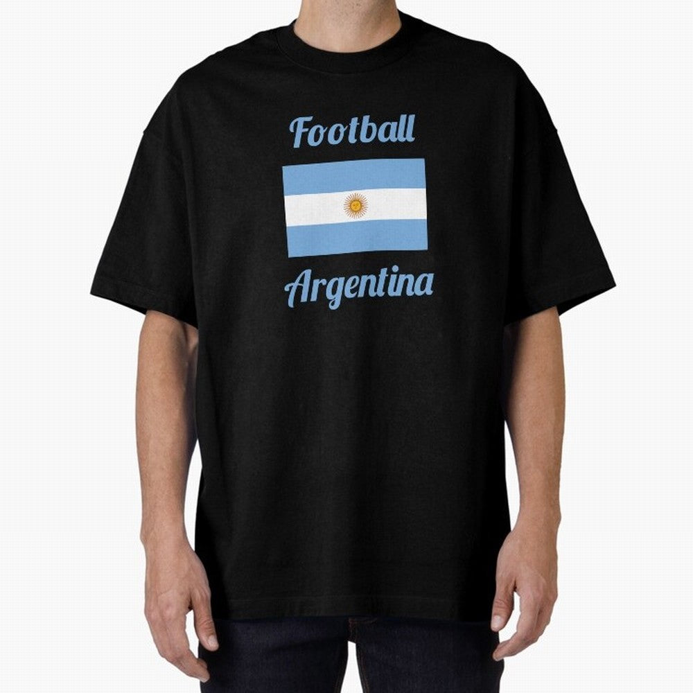 Argentina Football Flag ¨C Albiceleste Soccer Supporter Classic T-Shirt Represent the Passion of Global Football Passion for FIFA World Cup 2026, Inspired by Neymar, Haaland and Cristiano Ronaldo, France and Portugal, Championship Spirit, Famous