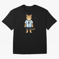 Lionel the Soccer Cat Oversized T-Shirt Fuel Your Fan Pride for FIFA World Cup 2026 for Fans of Mbappe and Neymar and Portugal, Bringing Championship Spirit, Famous Goals, Roaring Crowds and International Football Unity; Ideal for Passionate Fans