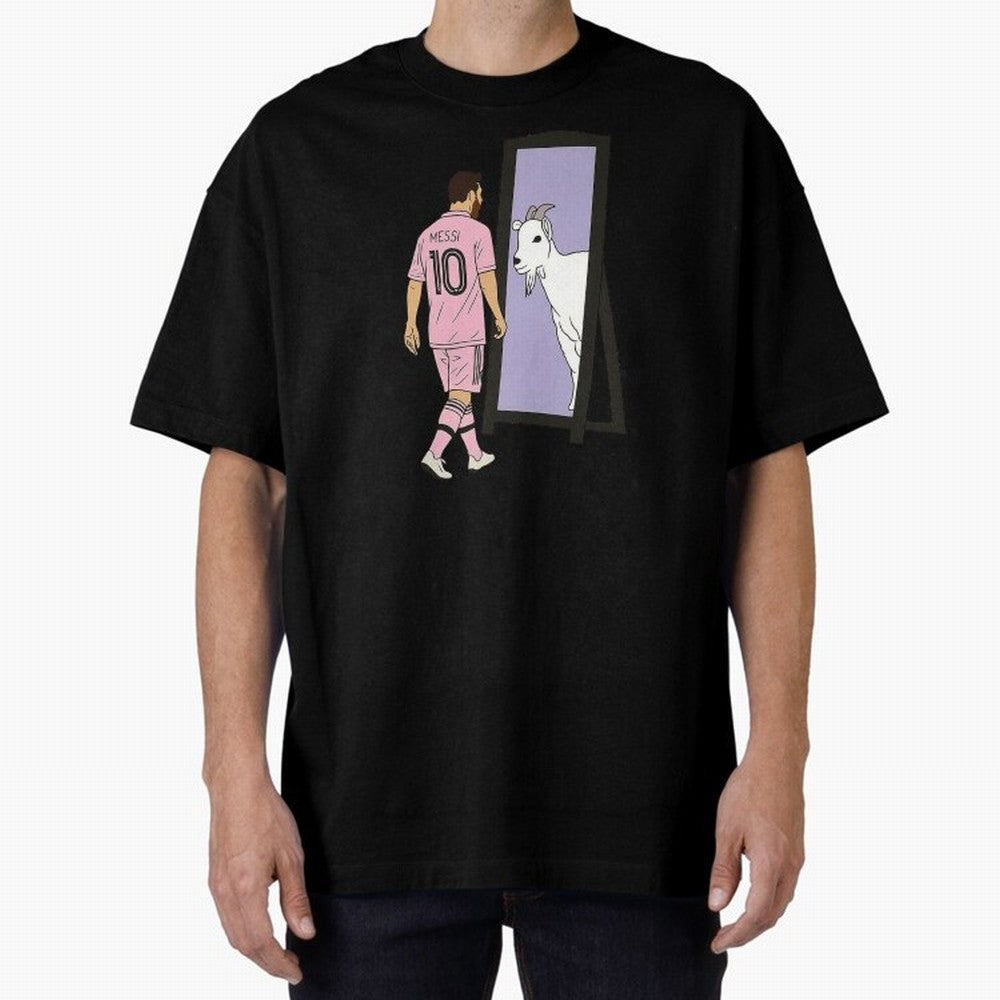 Messi Inter Miami Oversized T-Shirt Celebrate Supporters United by FIFA World Cup 2026 Spirit, Celebrating Argentina, Cristiano Ronaldo, Haaland and CR7, Global Supporter Spirit, Legendary Goals, National Colors and Tournament Celebration; Great