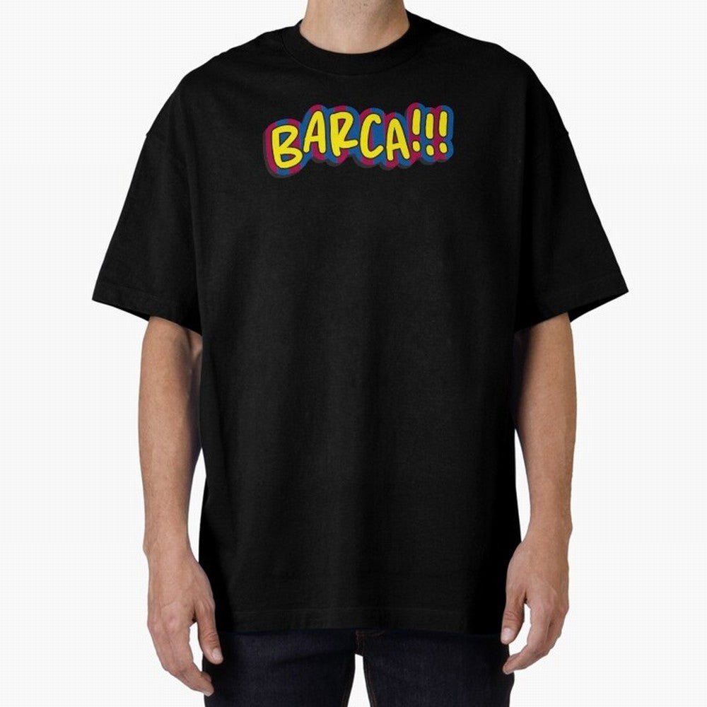 FC Barcelona Barca Oversized T-Shirt Elevate the FIFA World Cup 2026 USA Canada Mexico Journey through Messi Highlights, Spain Pride, Supporter Pride, Iconic Celebrations, Legendary Names and Global Match Day Energy; Great for Watch Parties, Sports