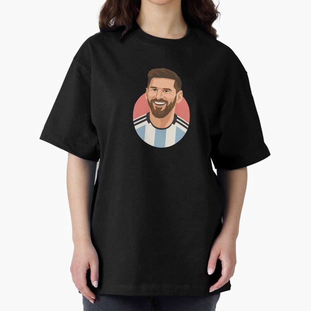 Messi Oversized T-Shirt Bring International Match Energy to FIFA World Cup 2026 for Fans of Mbappe and Spain, Bringing Stadium Chants, National Pride, Trophy Dreams and Unforgettable Football Memories; Great for Watch Parties, Sports Bars, Family