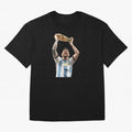 Lionel Messi lifting the World Cup Classic T-Shirt Make Your Look Match the FIFA World Cup 2026 USA Canada Mexico Journey through Messi, Neymar and Mbappe Highlights, England, France and Netherlands Pride, Game Day Rituals, Football Legends,