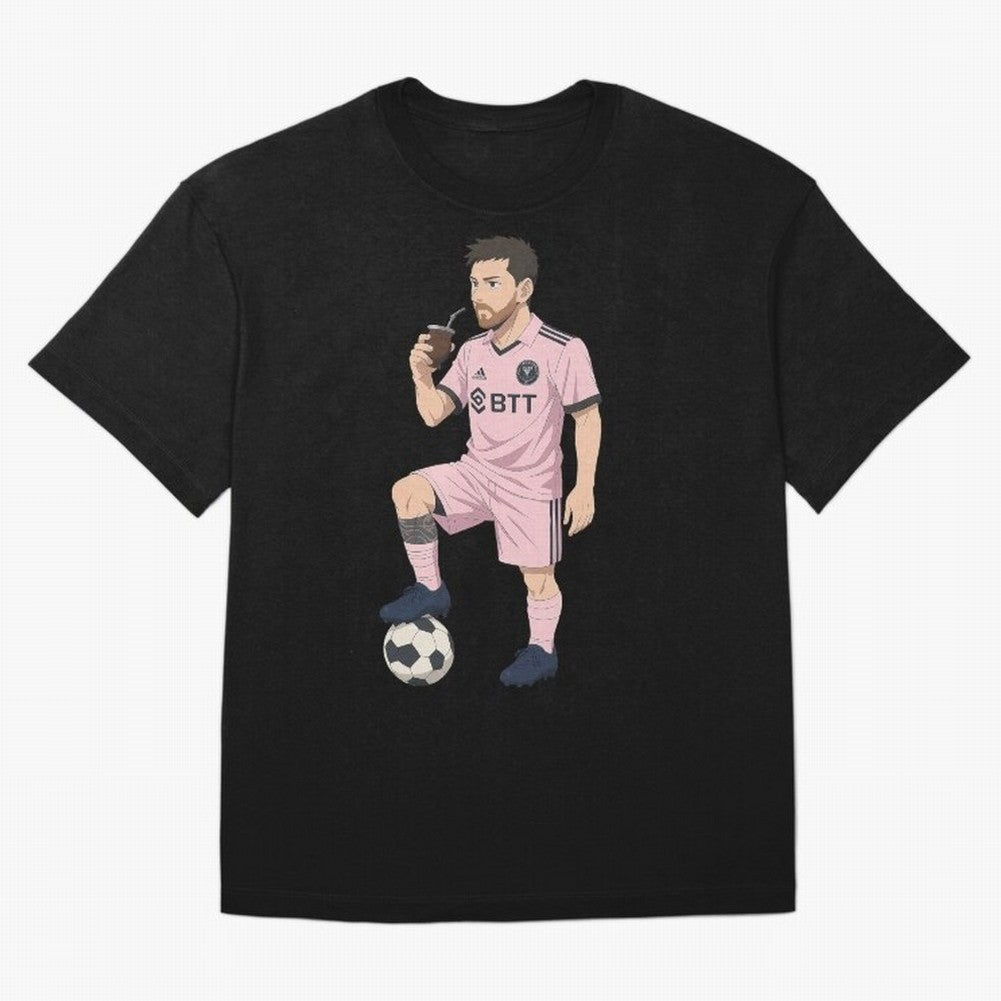 Lionel Messi Anime Style Drinking Mate - The Goat Inter Miami Classic T-Shirt Make Game Day About Match Day Hype around FIFA World Cup 2026, Messi, Neymar and Mbappe, Portugal, Supporter Pride, Iconic Celebrations, Legendary Names and Global Match