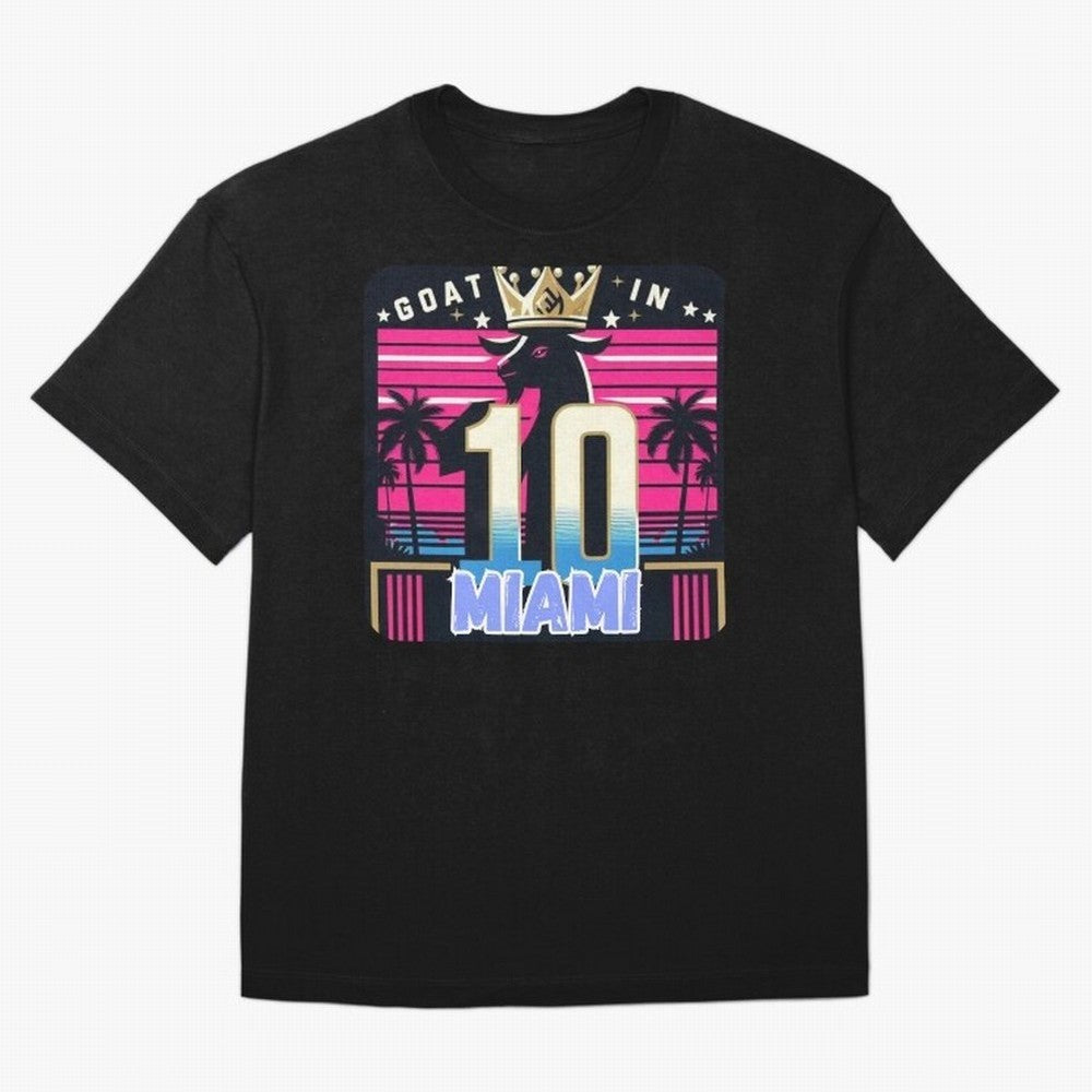 GOAT IN MIAMI | Messi Classic T-Shirt Celebrate Golden Goal Energy in FIFA World Cup 2026 USA Canada Mexico Spirit, Centered on Spain and Netherlands, Mbappe and Neymar, Supporter Pride, Iconic Celebrations, Legendary Names and Global Match Day