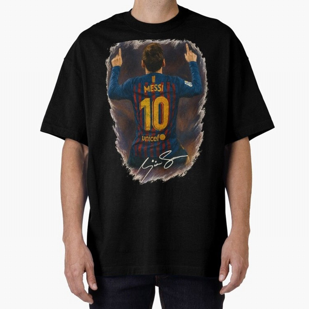Lionel Messi Barcelona Tribute ¨C Iconic Number 10 Celebration Art Print Classic T-Shirt Fuel Your Fan Pride for FIFA World Cup 2026 Group Stage Built around Messi, CR7 and Mbappe, England, France and Netherlands Energy, Soccer Culture, Superstar