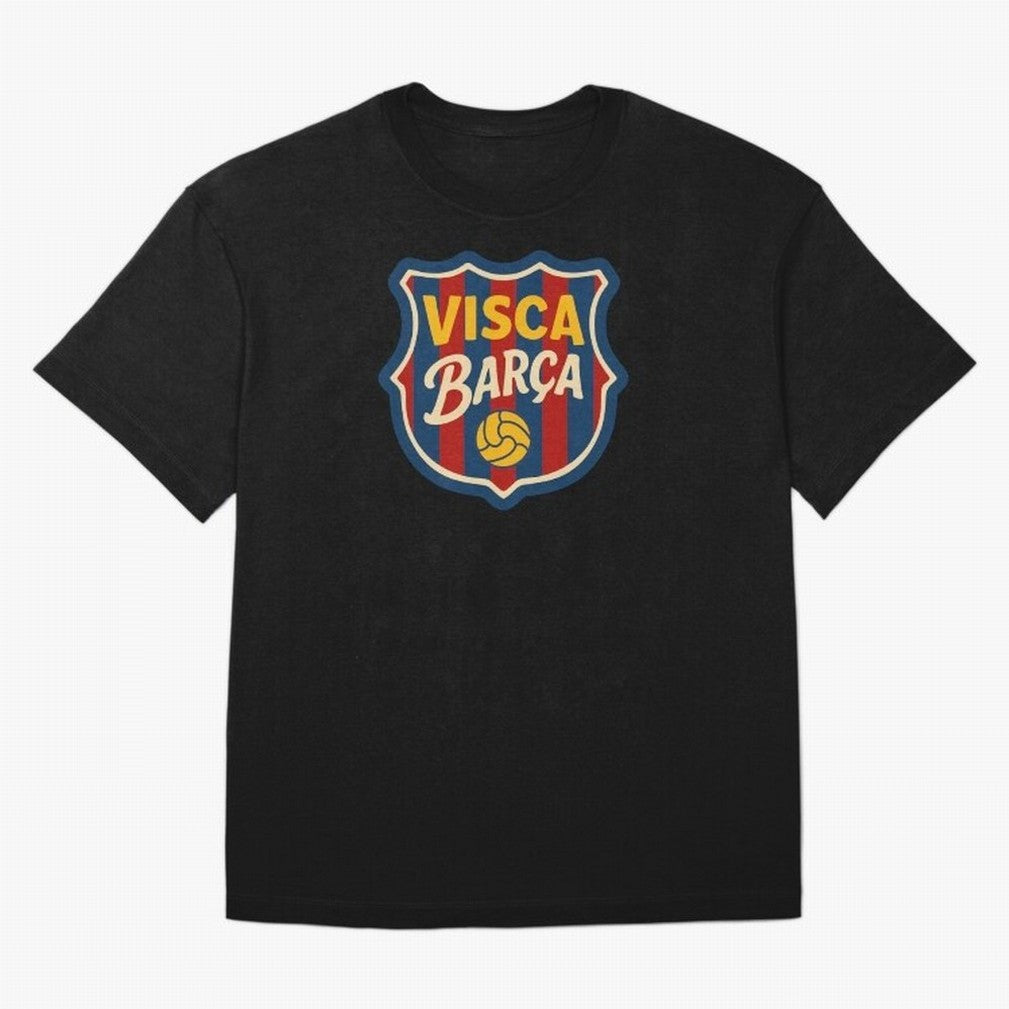 FC Barcelona Visca Barca Badge Classic T-Shirt Remember Iconic Moments from Global Football Passion for FIFA World Cup 2026 USA Canada Mexico, Featuring CR7 and Messi, England, France and Netherlands, Worldwide Fan Energy, Dramatic Goals, Stadium