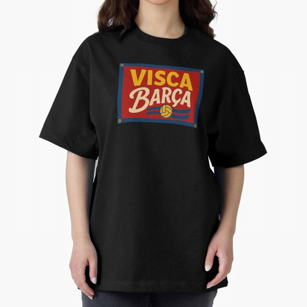 FC Barcelona Visca Barca Oversized T-Shirt Capture FIFA World Cup 2026 Filled with Mbappe, Argentina Energy, Tournament Hype, Historic Matchups, Family Viewing Parties and Global Sports Pride; Perfect for People Who Love Argentina, Brazil, France,