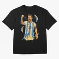 Lionel Messi Argentina Art ¨C Iconic World Cup Champion Tribute Design	 Oversized T-Shirt Bring Match Day Fire to FIFA World Cup 2026 USA Canada Mexico Filled with CR7 and Messi, Portugal Energy, Stadium Memories, Football Loyalty, International