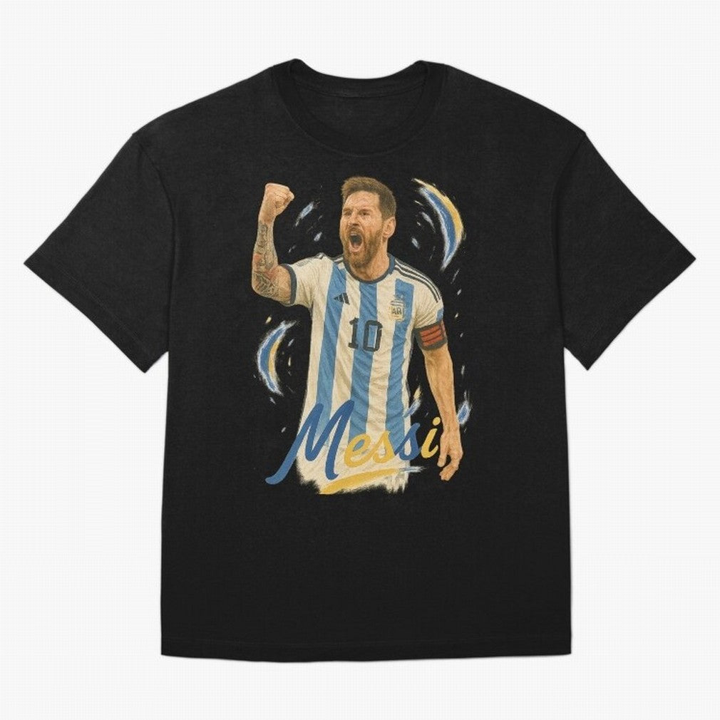 Lionel Messi Argentina Art ¨C Iconic World Cup Champion Tribute Design	 Oversized T-Shirt Bring Match Day Fire to FIFA World Cup 2026 USA Canada Mexico Filled with CR7 and Messi, Portugal Energy, Stadium Memories, Football Loyalty, International