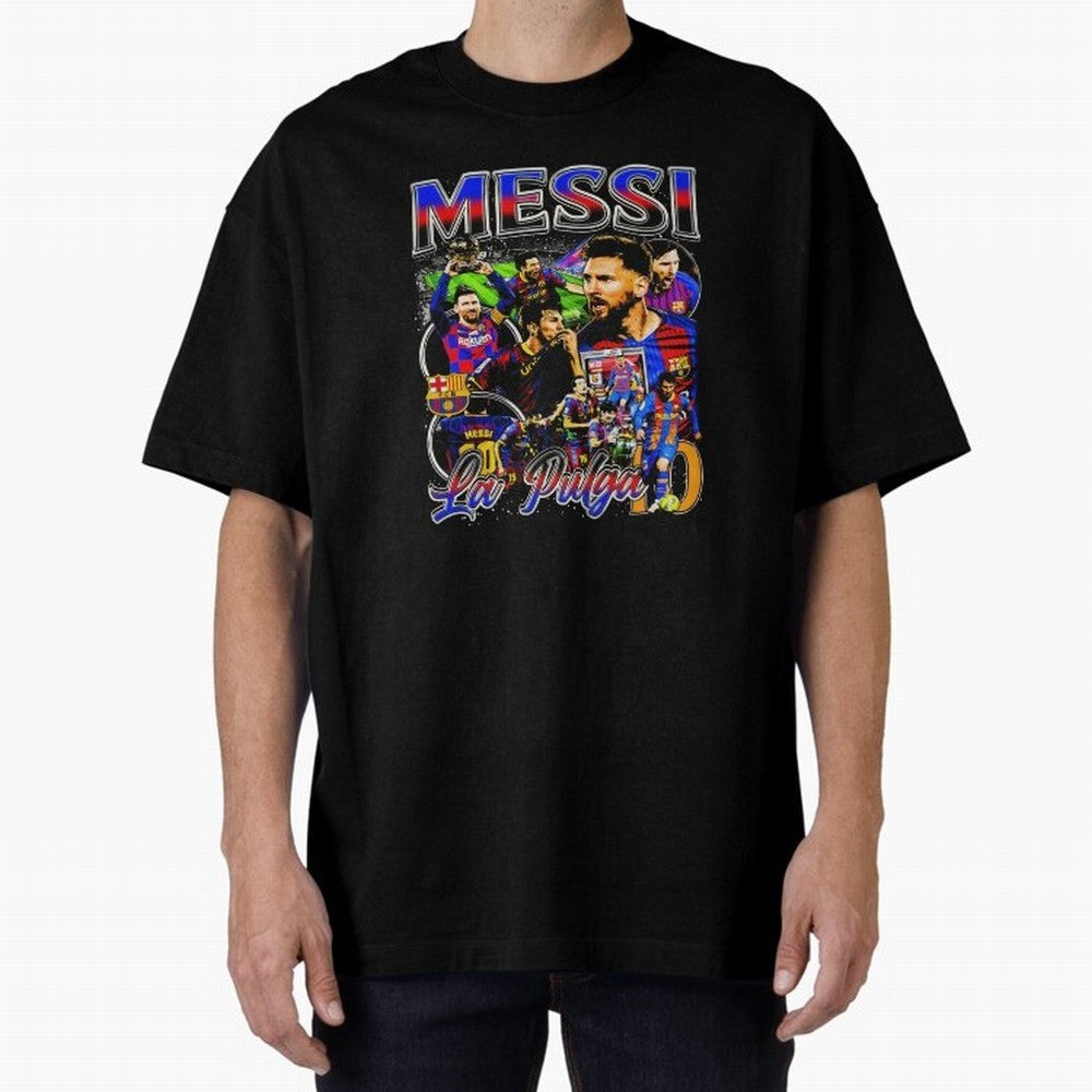 Lionel Messi La Pulga Oversized T-Shirt Make Memories around Global Football Passion for FIFA World Cup 2026 Group Stage, Featuring Haaland and Mbappe, Argentina, France and Brazil, Football History, Final Match Energy, Crowd Noise and Once in a