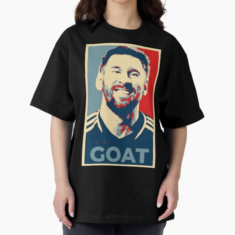 Messi - Hope Oversized T-Shirt Treasure Global Football Passion for FIFA World Cup 2026 Group Stage, Featuring Mbappe and Neymar, Portugal, Supporter Pride, Iconic Celebrations, Legendary Names and Global Match Day Energy; Great for Supporters Who
