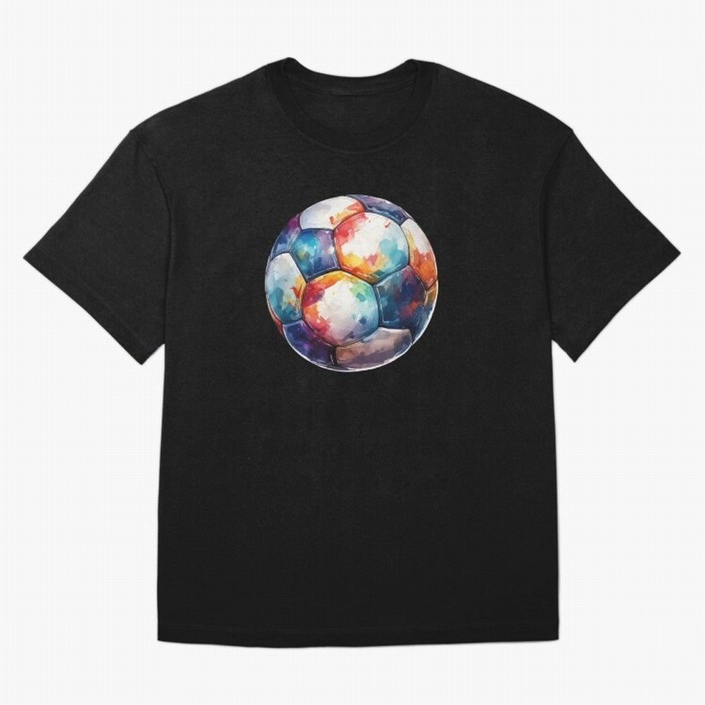 Football Soccer Ball Watercolor Illustration Drawing Classic T-Shirt Stand Out with Spirit from Match Day Hype around FIFA World Cup 2026 Group Stage, Cristiano Ronaldo, Haaland and CR7, Germany, Sports Nostalgia, International Competition, Famous