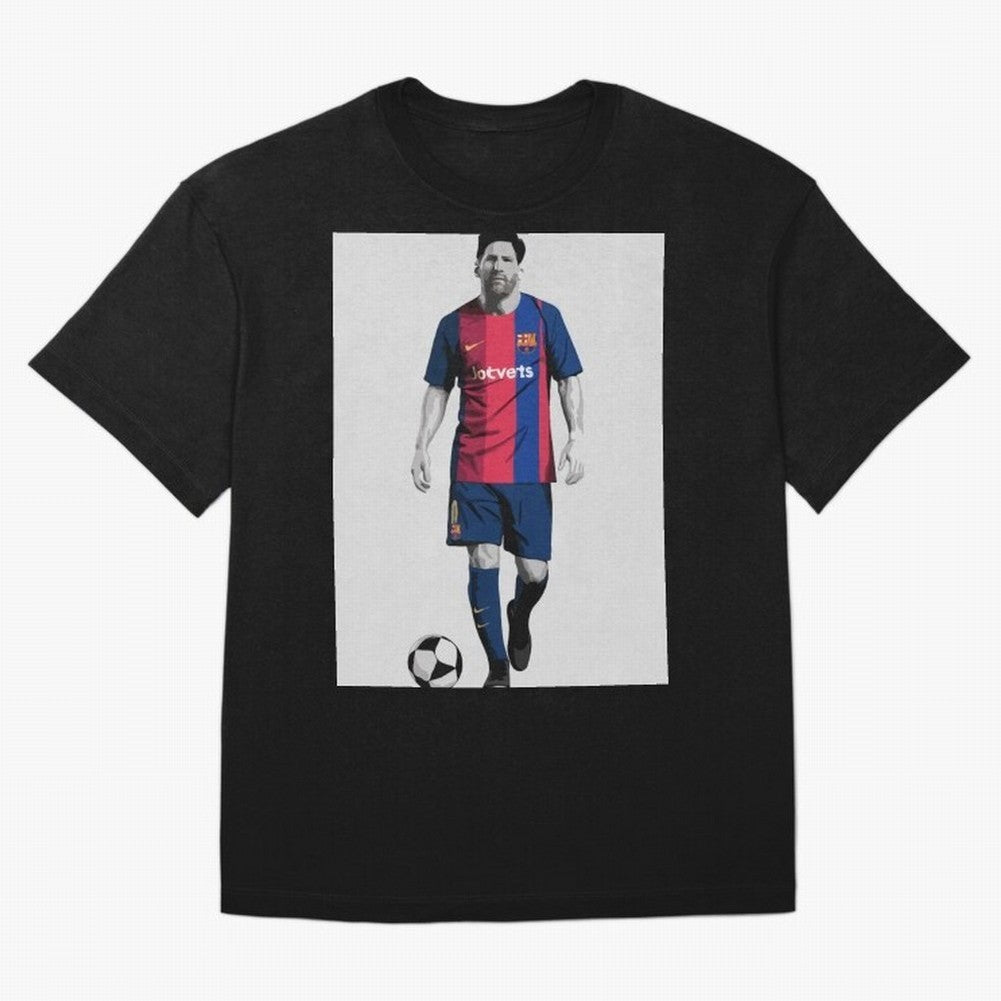 Lionel Messi Barcelona Illustration ¨C Iconic Football Artwork Classic T-Shirt Celebrate Supporters United by FIFA World Cup 2026 Connected to Mbappe, Netherlands Energy, Classic Soccer Heritage, Championship Pressure, Fan Loyalty and International