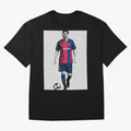 Lionel Messi Barcelona Illustration ¨C Iconic Football Artwork Classic T-Shirt Celebrate Supporters United by FIFA World Cup 2026 Connected to Mbappe, Netherlands Energy, Classic Soccer Heritage, Championship Pressure, Fan Loyalty and International