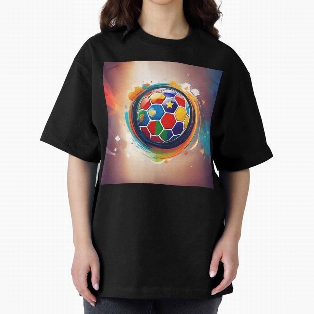 soccer 1 Oversized T-Shirt Represent Fans Who Live for FIFA World Cup 2026 Group Stage Connected to Messi and Cristiano Ronaldo, Germany Energy, Retro Football Energy, Iconic Rivalries, Trophy Chase Drama and Stadium Atmosphere; Made for Collectors