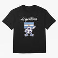 ARGENTINA - Dabbing Football Soccer Ball - ARGENTINA Oversized T-Shirt Experience Match Day Hype around FIFA World Cup 2026, Mbappe, Netherlands, Stadium Chants, National Pride, Trophy Dreams and Unforgettable Football Memories; Created for Match