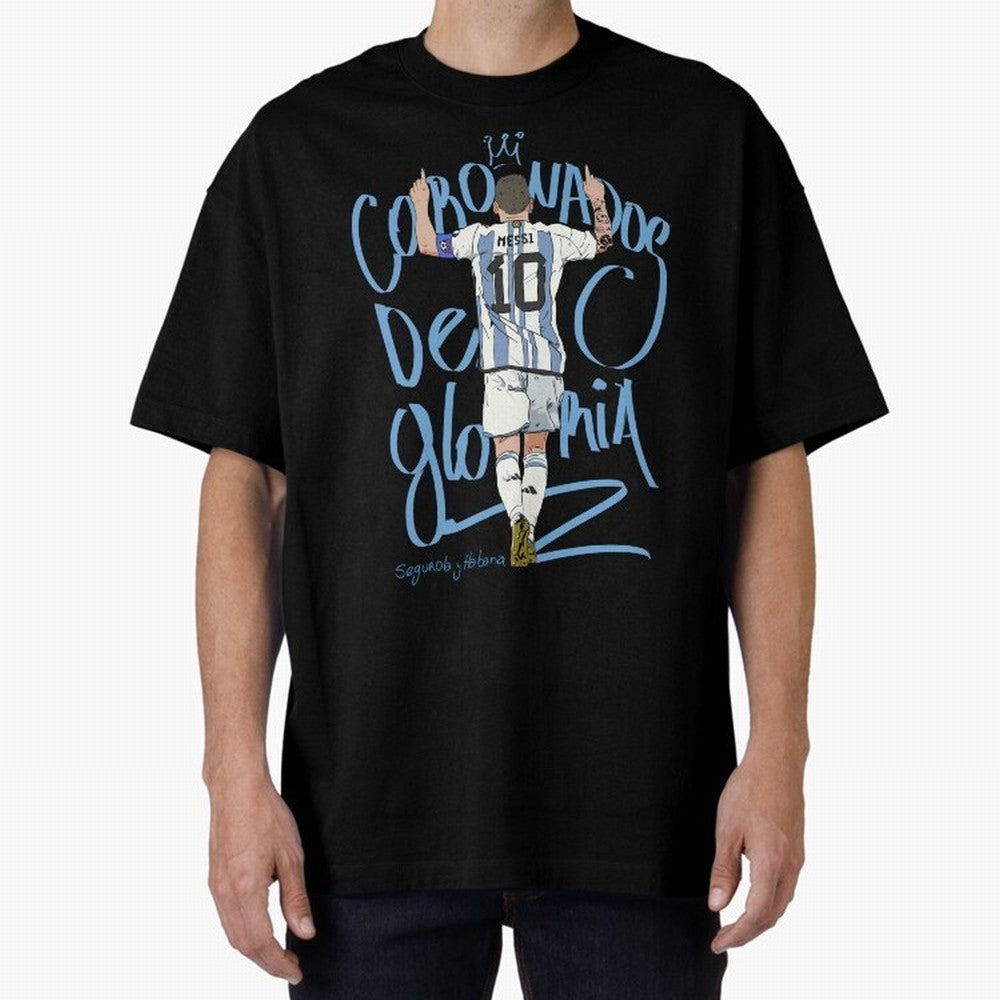 Messi, crowned with glory Active T-Shirt Live for the Drama of FIFA World Cup 2026 USA Canada Mexico Spirit, Inspired by Argentina, France and Brazil, CR7 and Messi, Retro Football Energy, Iconic Rivalries, Trophy Chase Drama and Stadium