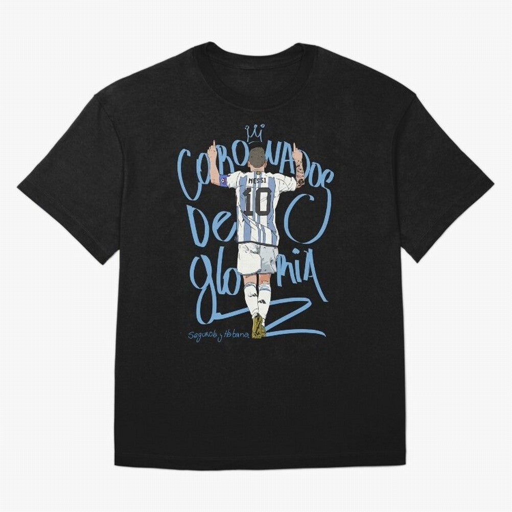 Messi, crowned with glory Active T-Shirt Live for the Drama of FIFA World Cup 2026 USA Canada Mexico Spirit, Inspired by Argentina, France and Brazil, CR7 and Messi, Retro Football Energy, Iconic Rivalries, Trophy Chase Drama and Stadium