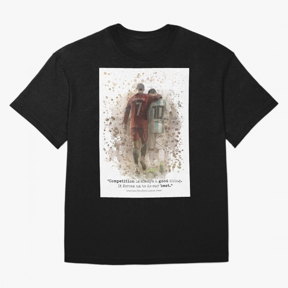 Cristiano Ronaldo Messi Soccer Quote Poster Oversized T-Shirt Celebrate the Biggest Stage of the FIFA World Cup 2026 Journey through Mbappe and Neymar Highlights, Germany Pride, Goal Celebration Energy, Supporter Heritage, Football Icons and