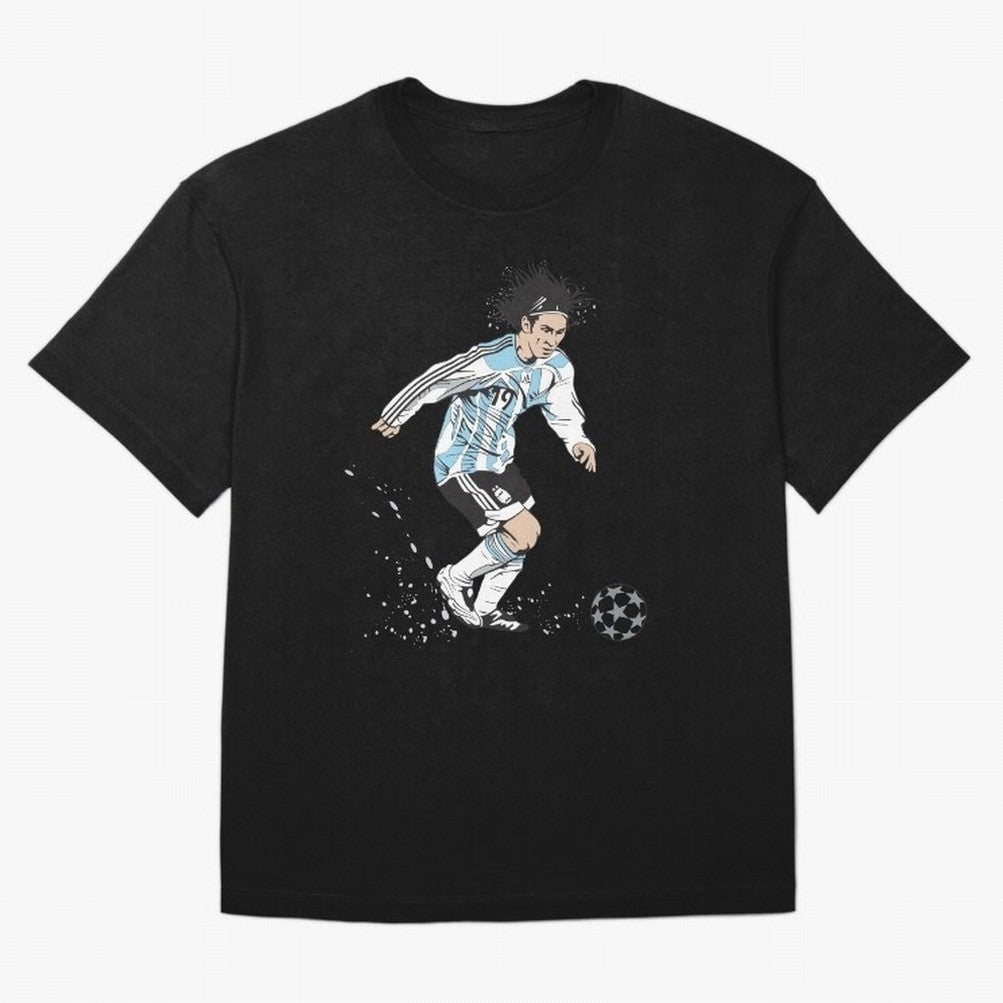 Lionel Messi runner Oversized T-Shirt Show Support during Global Football Passion for FIFA World Cup 2026, Built around Mbappe, Argentina, France and Brazil, Supporter Pride, Iconic Celebrations, Legendary Names and Global Match Day Energy; Built