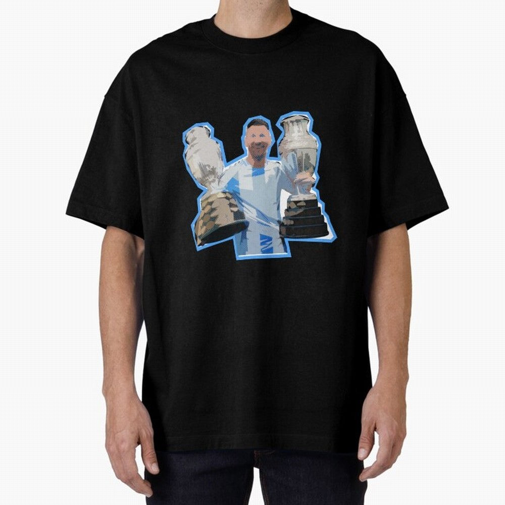 Leo Messi Double Copa Classic T-Shirt Support Match Day Hype around FIFA World Cup 2026 Group Stage, Messi, CR7 and Mbappe, Netherlands, Classic Soccer Heritage, Championship Pressure, Fan Loyalty and International Pride; Perfect for Fans,