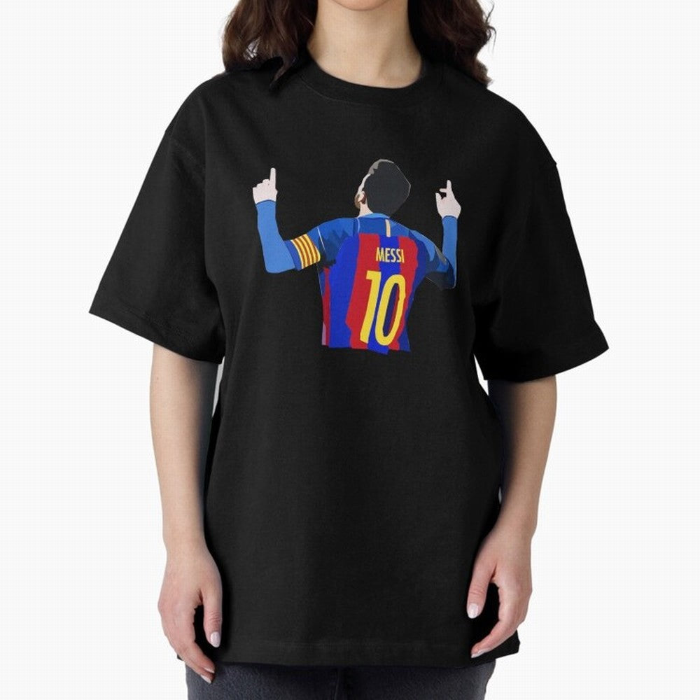Lionel Messi vector art Oversized T-Shirt Show Your Stadium Side during FIFA World Cup 2026 Spirit, Filled with Argentina, Neymar, Haaland and Cristiano Ronaldo, Soccer Culture, Superstar Moments, National Team Dreams and Competitive Fire; Great