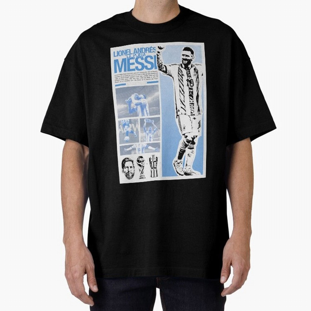 The Flea Lionel Messi Oversized T-Shirt Celebrate the Stars of Match Day Hype around FIFA World Cup 2026 Group Stage, Neymar, Haaland and Cristiano Ronaldo, Germany, Supporter Pride, Iconic Celebrations, Legendary Names and Global Match Day Energy;