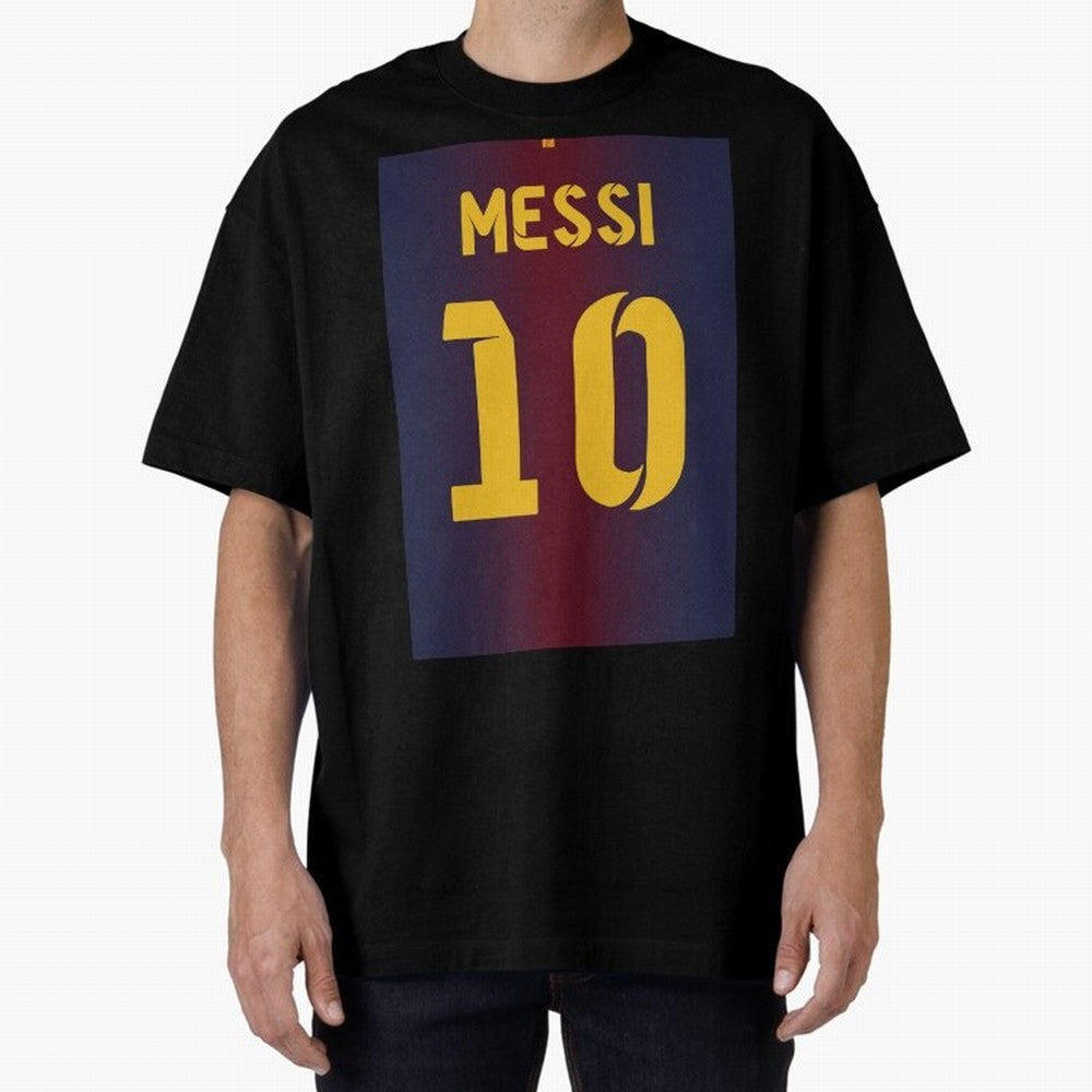 Barcelona 2012 Jersey Messi 10 Oversized T-Shirt Celebrate Global Football Passion for FIFA World Cup 2026 USA Canada Mexico, Filled with Messi and Cristiano Ronaldo, England, Championship Spirit, Famous Goals, Roaring Crowds and International