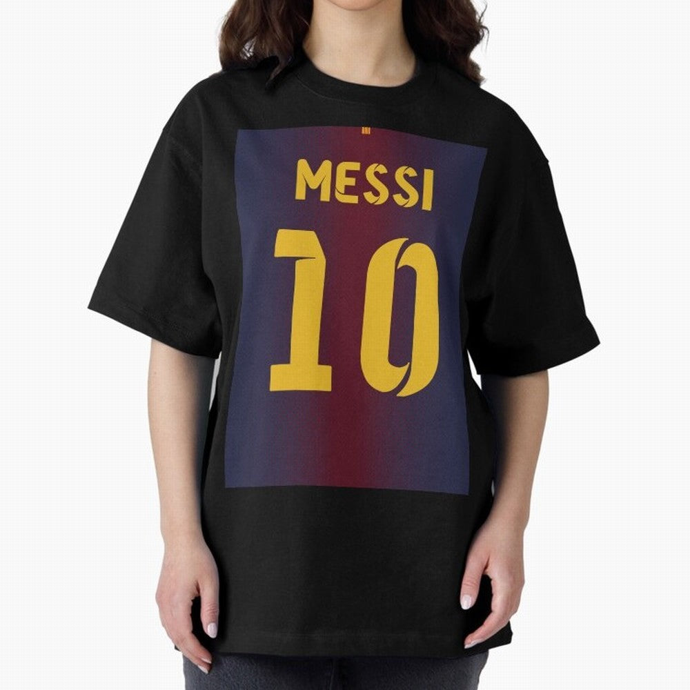 Barcelona 2012 Jersey Messi 10 Oversized T-Shirt Celebrate Global Football Passion for FIFA World Cup 2026 USA Canada Mexico, Filled with Messi and Cristiano Ronaldo, England, Championship Spirit, Famous Goals, Roaring Crowds and International