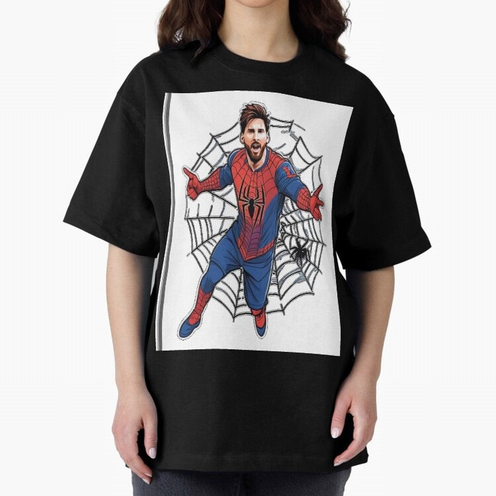 Lionel Messi Spider Oversized T-Shirt Carry the Colors and Pride of Global Football Passion for FIFA World Cup 2026, Connected to Neymar, Haaland and Cristiano Ronaldo, Argentina, Stadium Chants, National Pride, Trophy Dreams and Unforgettable