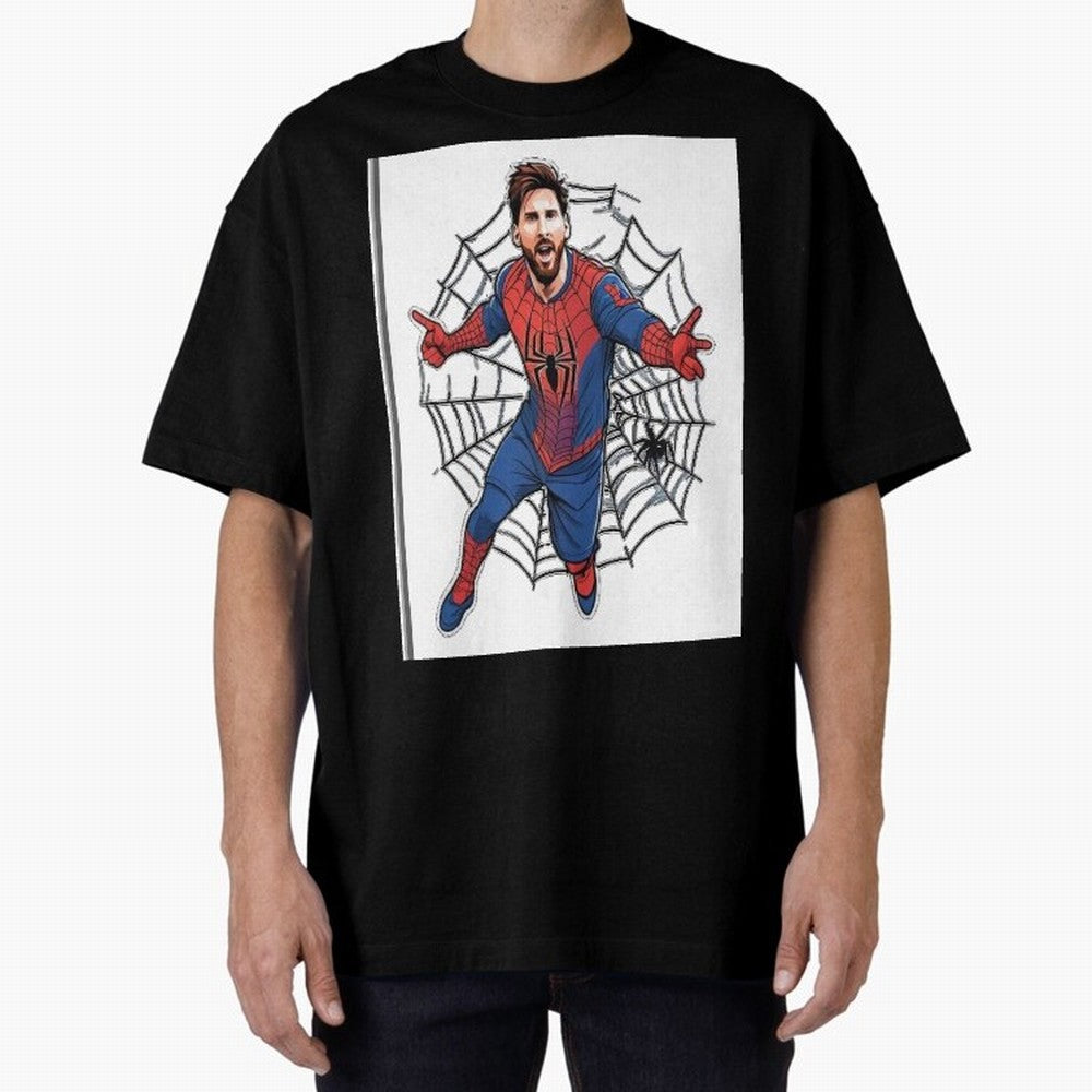Lionel Messi Spider Oversized T-Shirt Carry the Colors and Pride of Global Football Passion for FIFA World Cup 2026, Connected to Neymar, Haaland and Cristiano Ronaldo, Argentina, Stadium Chants, National Pride, Trophy Dreams and Unforgettable