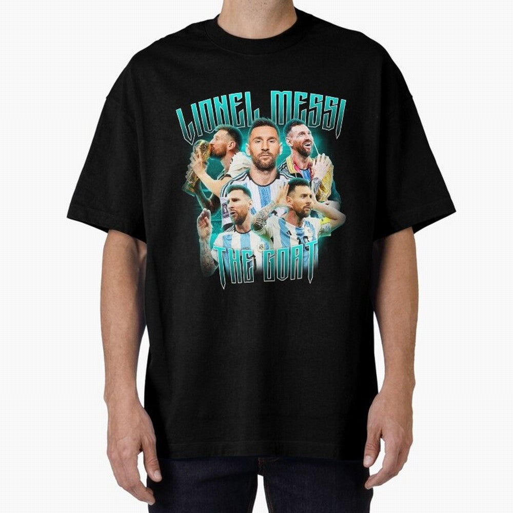 Lionel Messi Vintage Style Tee, Bootleg Tee, Bootleg T Shirt, Rap Tee Classic T-Shirt Fuel Global Football Passion for FIFA World Cup 2026 USA Canada Mexico, Built around Neymar, Brazil, Portugal and Argentina, Fan Favorite Moments, National Team