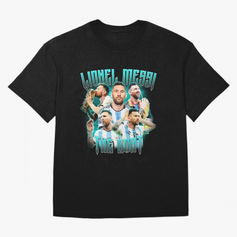 Lionel Messi Vintage Style Tee, Bootleg Tee, Bootleg T Shirt, Rap Tee Classic T-Shirt Fuel Global Football Passion for FIFA World Cup 2026 USA Canada Mexico, Built around Neymar, Brazil, Portugal and Argentina, Fan Favorite Moments, National Team