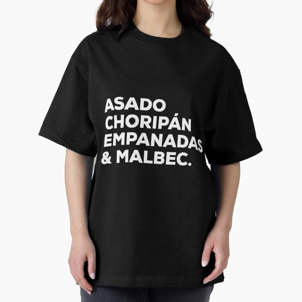 Argentine Cuisine Oversized T-Shirt Join FIFA World Cup 2026 Group Stage Filled with Neymar, Brazil, Portugal and Argentina Energy, Retro Football Energy, Iconic Rivalries, Trophy Chase Drama and Stadium Atmosphere; Created for Match Day Parties,