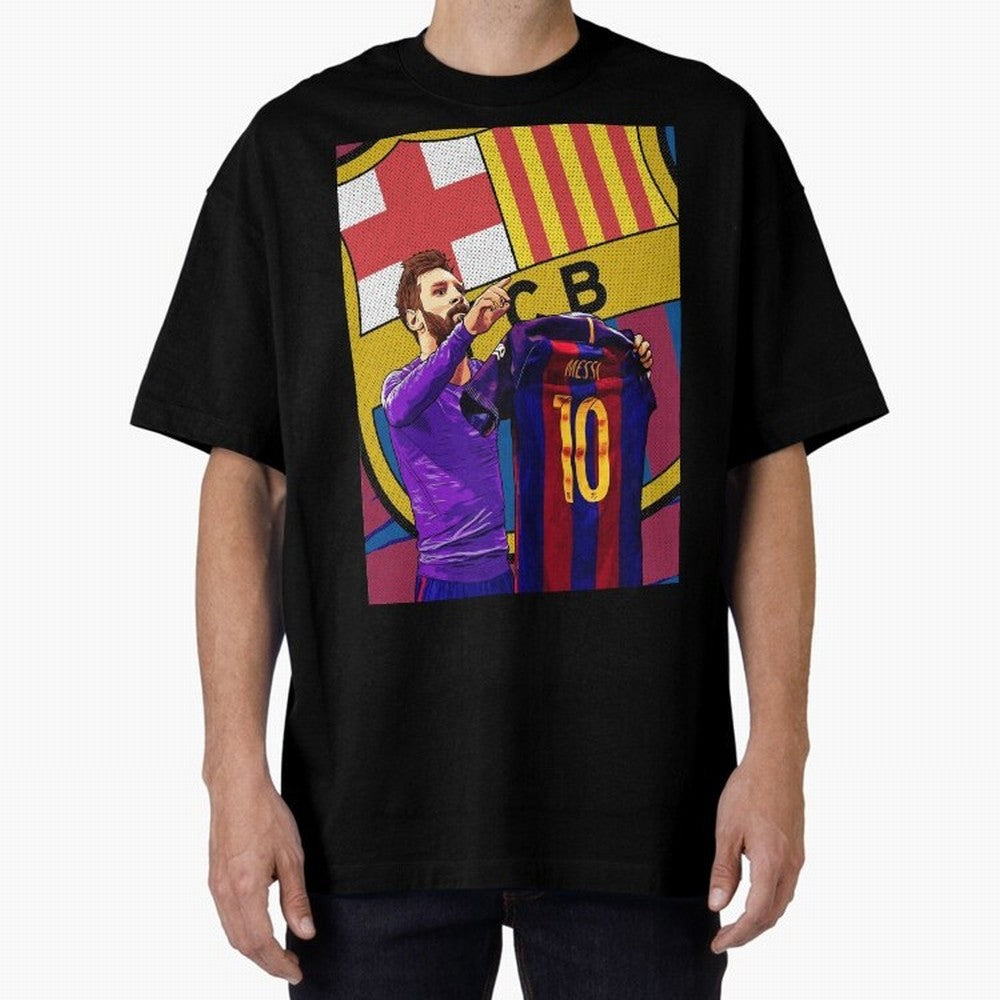 Messi Goat in FC Barcelna Graphic T-Shirt Step into Match Day Hype around FIFA World Cup 2026 USA Canada Mexico, Mbappe and Neymar, Brazil, Vintage Soccer Flavor, Modern Football Stars, National Flags and Final Night Emotion; Great for Watch