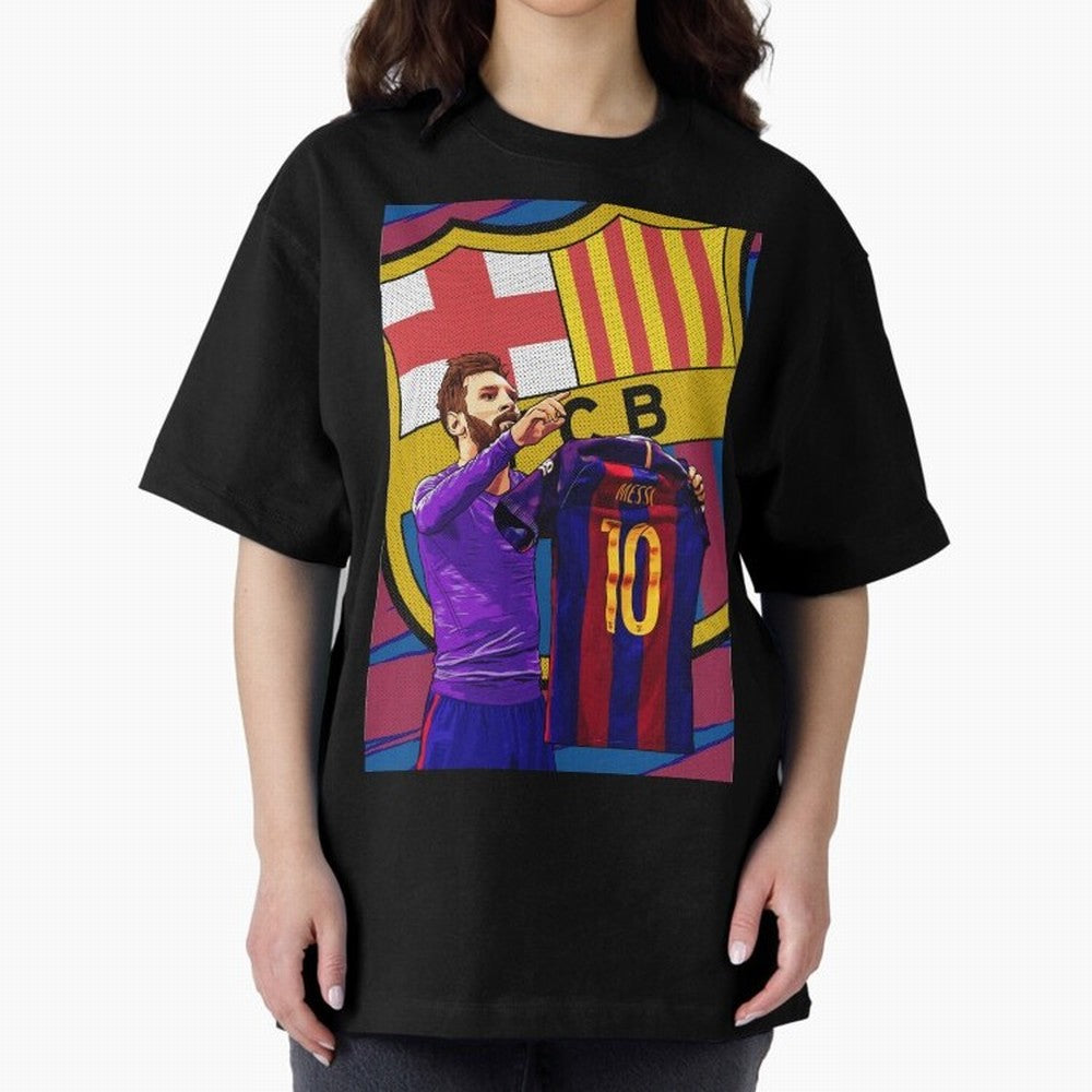 Messi Goat in FC Barcelna Premium T-Shirt Celebrate National Team Dreams in FIFA World Cup 2026 Group Stage Inspired by Cristiano Ronaldo, Haaland and CR7, France Energy, Vintage Soccer Flavor, Modern Football Stars, National Flags and Final Night