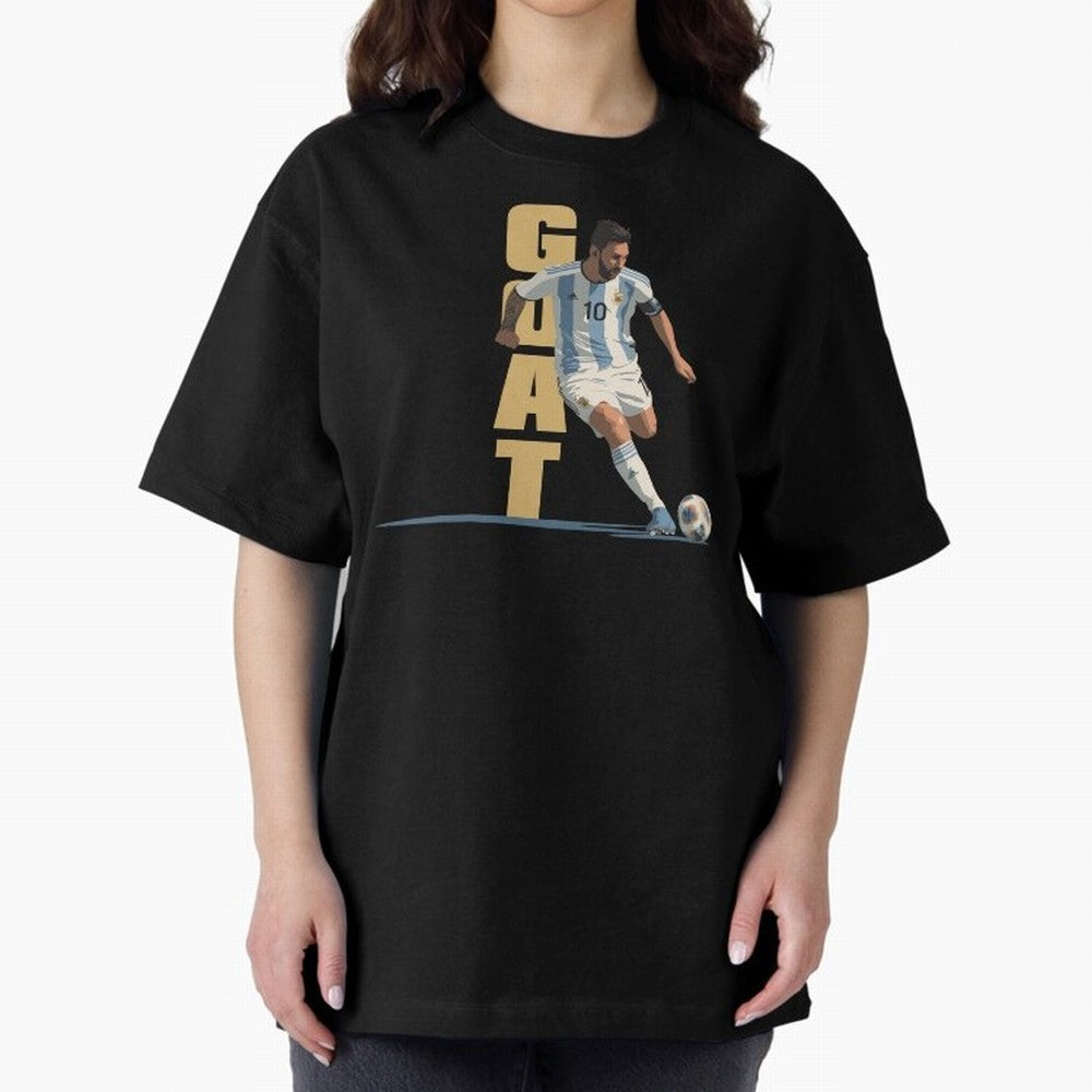 Messi in action GOAT Minimalist Graphic Premium T-Shirt Make the Season About Global Football Passion for FIFA World Cup 2026 USA Canada Mexico, with Haaland, Spain and Netherlands, Game Day Rituals, Football Legends, Country Pride and the Road to