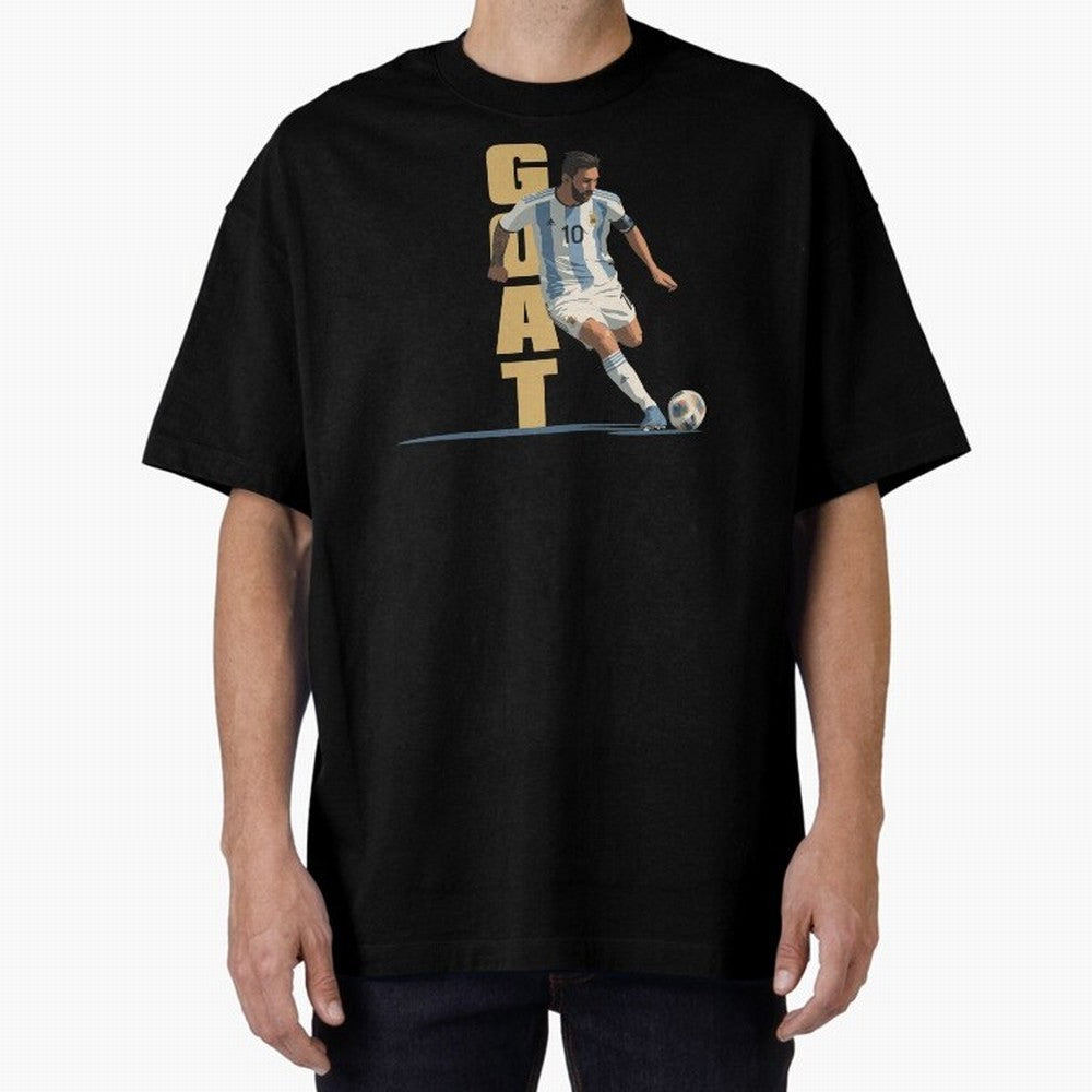 Messi in action GOAT Minimalist Graphic Premium T-Shirt Make the Season About Global Football Passion for FIFA World Cup 2026 USA Canada Mexico, with Haaland, Spain and Netherlands, Game Day Rituals, Football Legends, Country Pride and the Road to