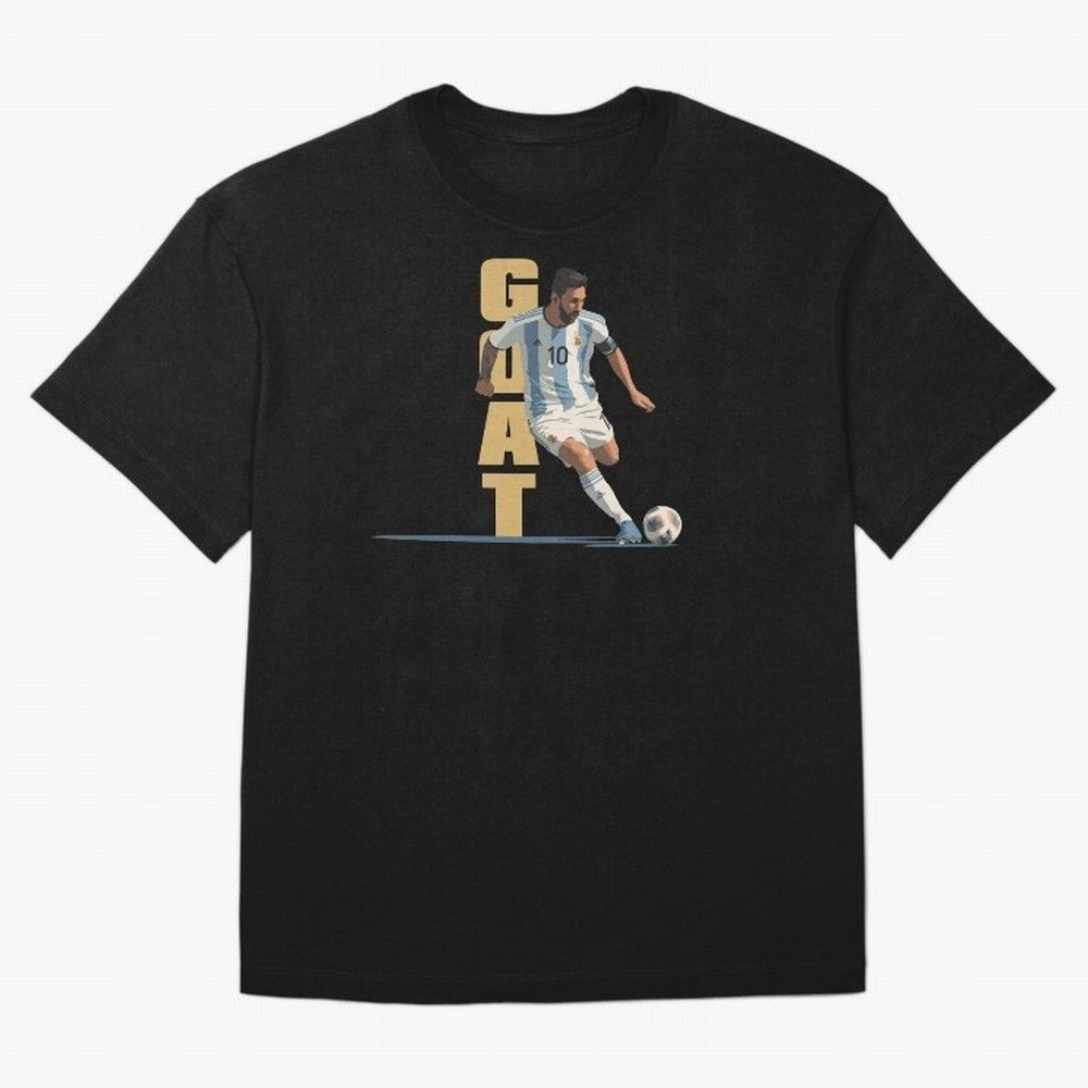 Messi in action GOAT Minimalist Graphic Premium T-Shirt Make the Season About Global Football Passion for FIFA World Cup 2026 USA Canada Mexico, with Haaland, Spain and Netherlands, Game Day Rituals, Football Legends, Country Pride and the Road to